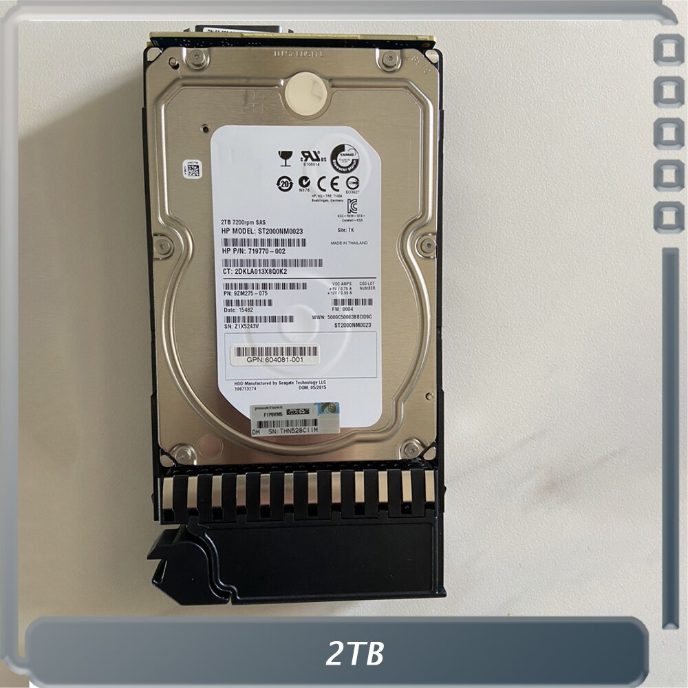 HP AW555A P2000 SAS-FC 7.2K 3.5 605475-001 604051-001 719770-002 ϵ ũ, 2TB